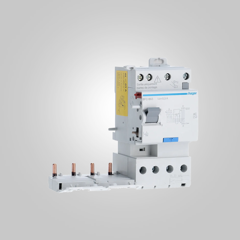 DISJONCTEUR DIFFERENTIEL AC HAGER + BLOC 4P - 63A - 300MA